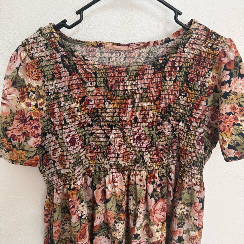 Ces Femme Smocked Floral Mini Dress - Picture 3 of 8